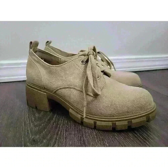Soda Women's Platform Cream Oxfords Women's size 6 Chunky Y2K Preppy - Picture 1 of 7
